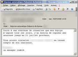 Quels types de messages d’absence originaux pour vos conges?